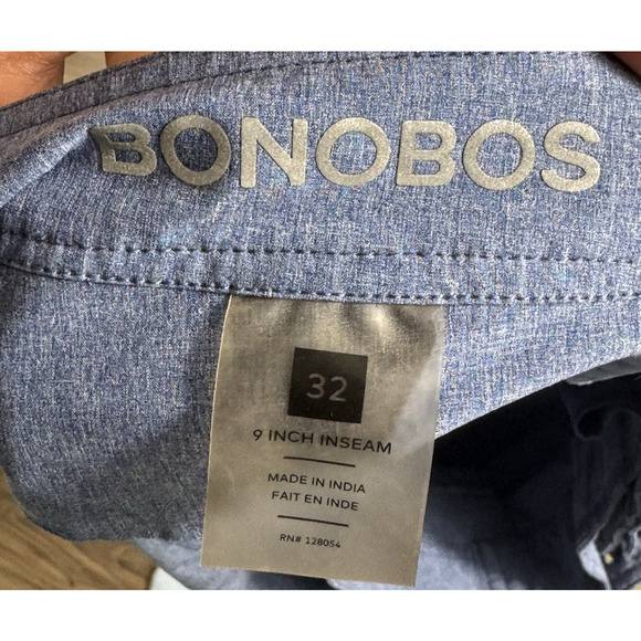 Bonobos Men’s Board Shorts Hook & Loop/Tie Closure Blue Size 32 / Inseam 9” EUC! - Picture 4 of 6